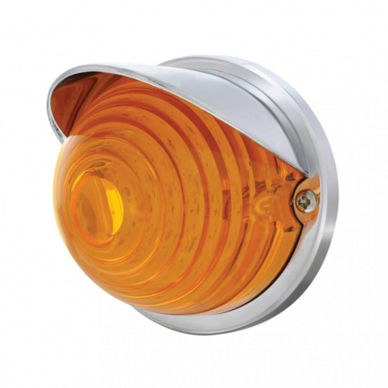 17 LED Beehive Flush Mount Kit w/ Visor – Amber LED/Amber Lens