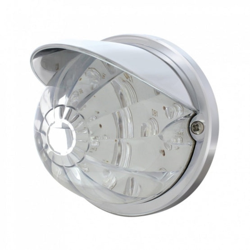 17 LED Dual Function Watermelon Flush Mount Kit w/ Visor – Red LED/Clear Lens