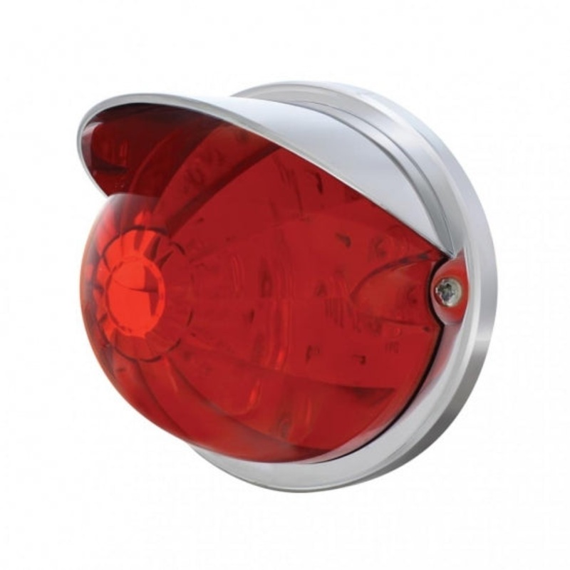 17 LED Dual Function Watermelon Flush Mount Kit w/ Visor – Red LED/Red Lens