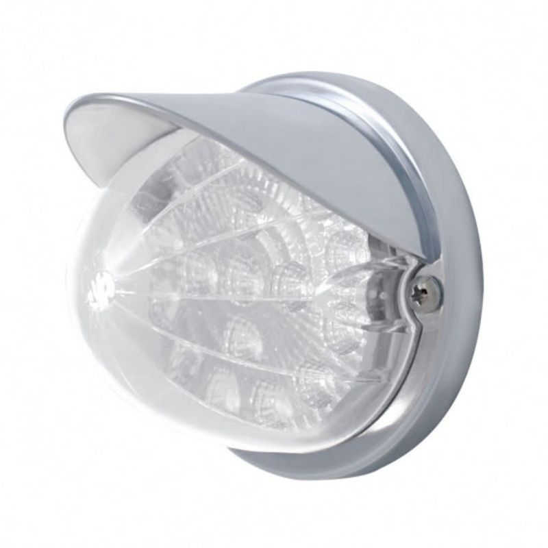 17 LED Reflector Watermelon Flush Mount Kit w/ Visor – Red LED/Clear Lens