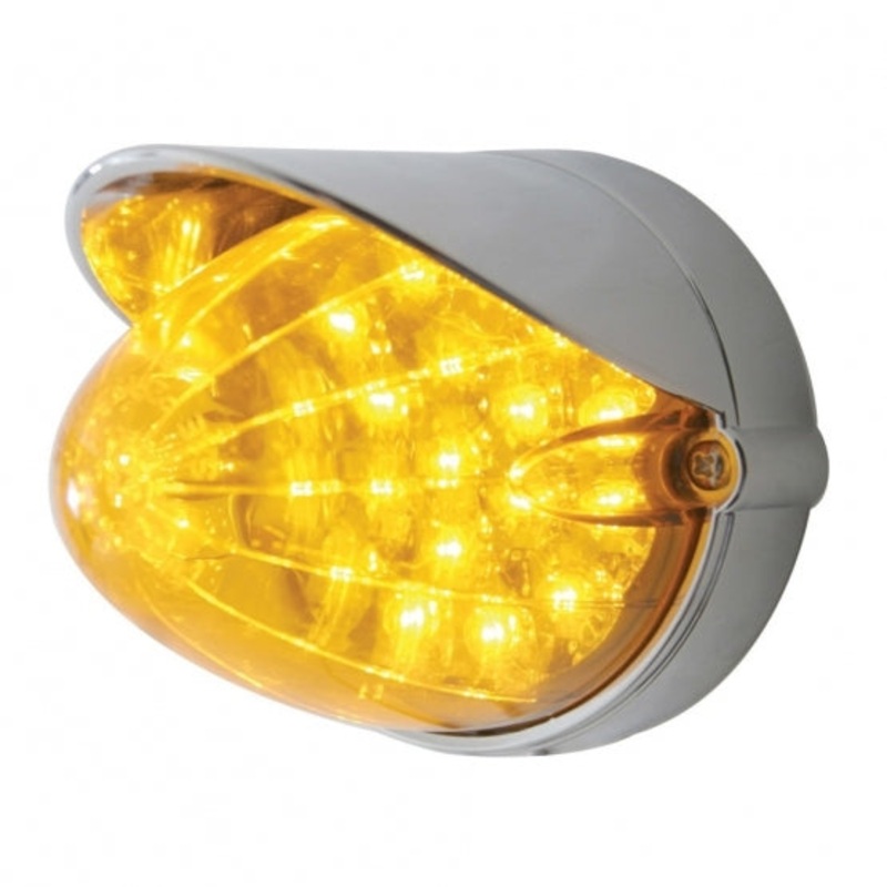 19 LED Reflector Grakon 1000 Flush Mount Kit w/ Visor – Amber LED/Amber Lens