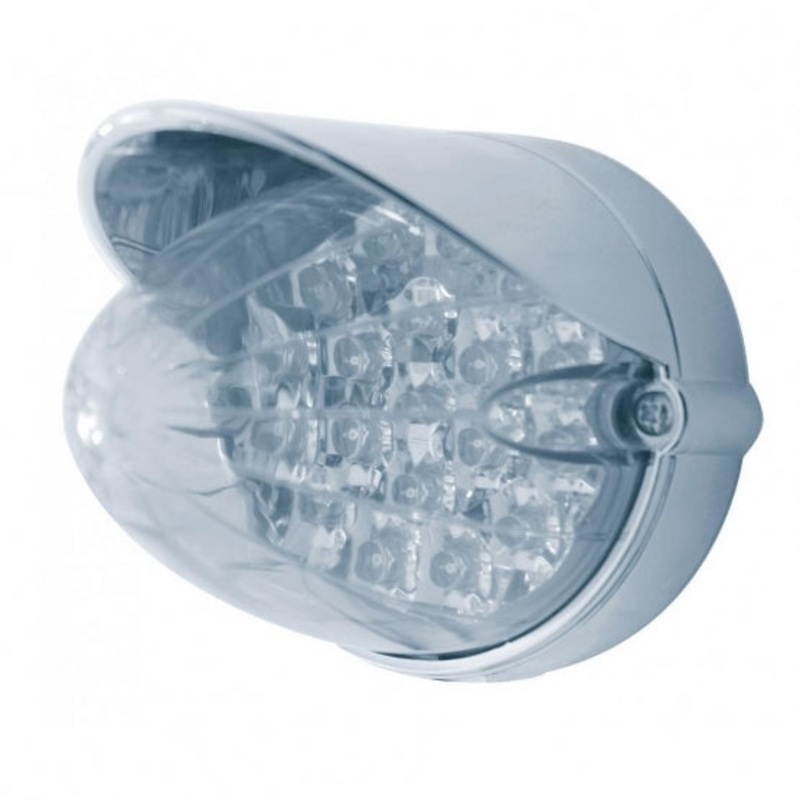 19 LED Reflector Grakon 1000 Flush Mount Kit w/ Visor – Amber LED/Clear Lens