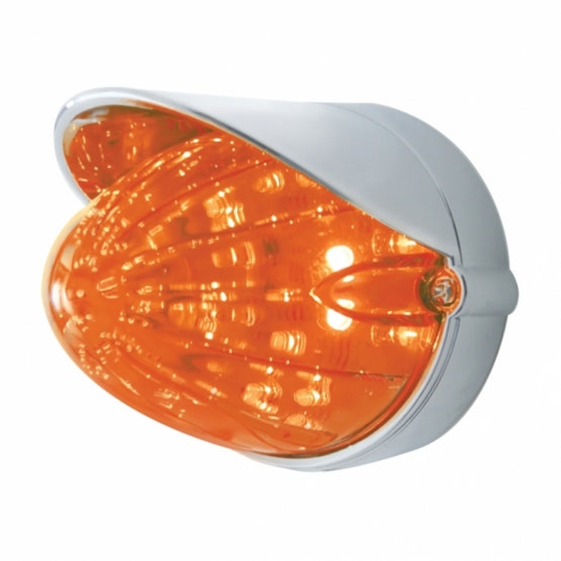 19 LED Watermelon Grakon 1000 Flush Mount Kit w/ Visor – Amber LED/Dark Amber Lens