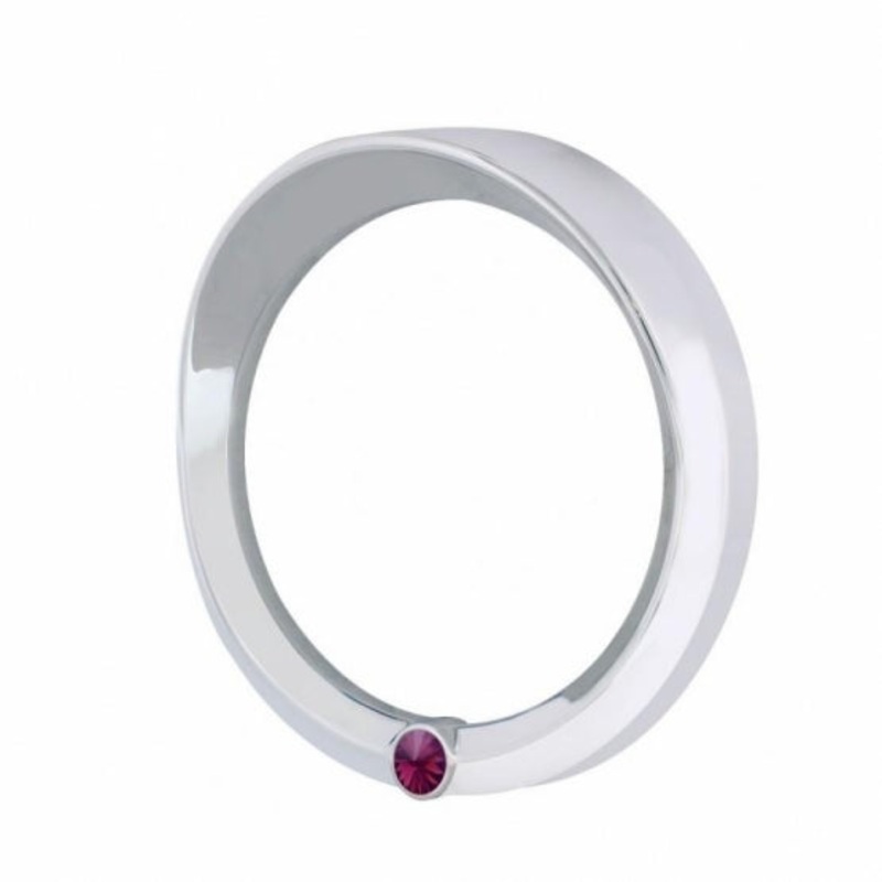 2006+ Peterbilt Signature Speed/Tachometer Gauge Cover w/ Visor – Purple Diamond