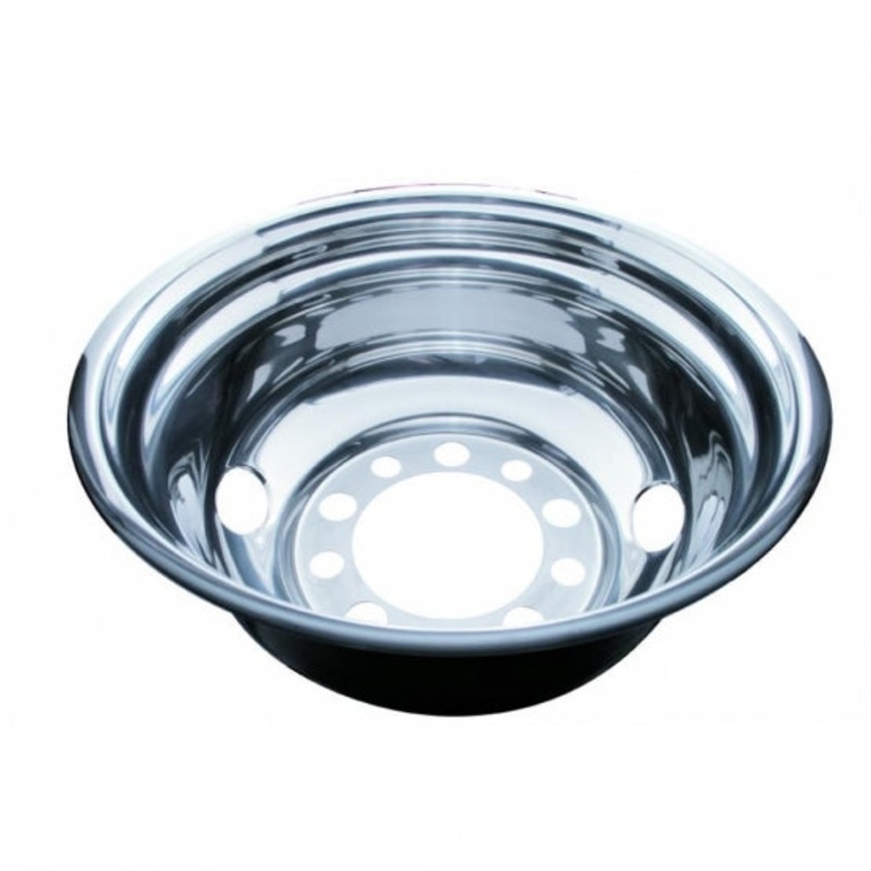 24 1/2 O.D. Stainless Rear Wheel Cover Only – 2 Vent Hole, Stud Piloted