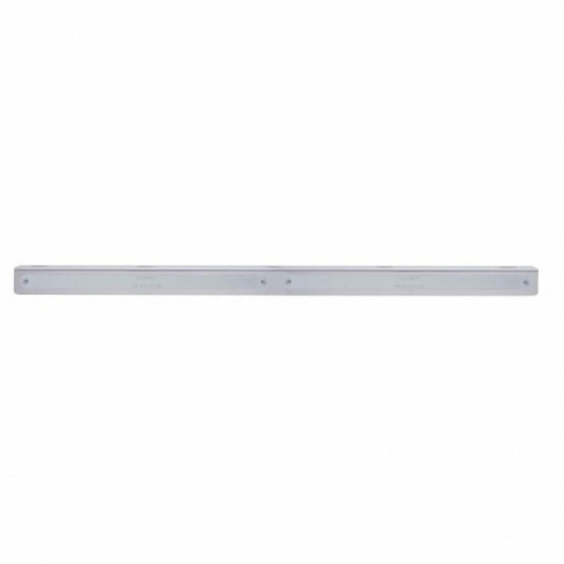 25 5/16 Stainless Light Bracket w/ Two 14 LED 12 Light Bars – Amber LED/Chrome Lens