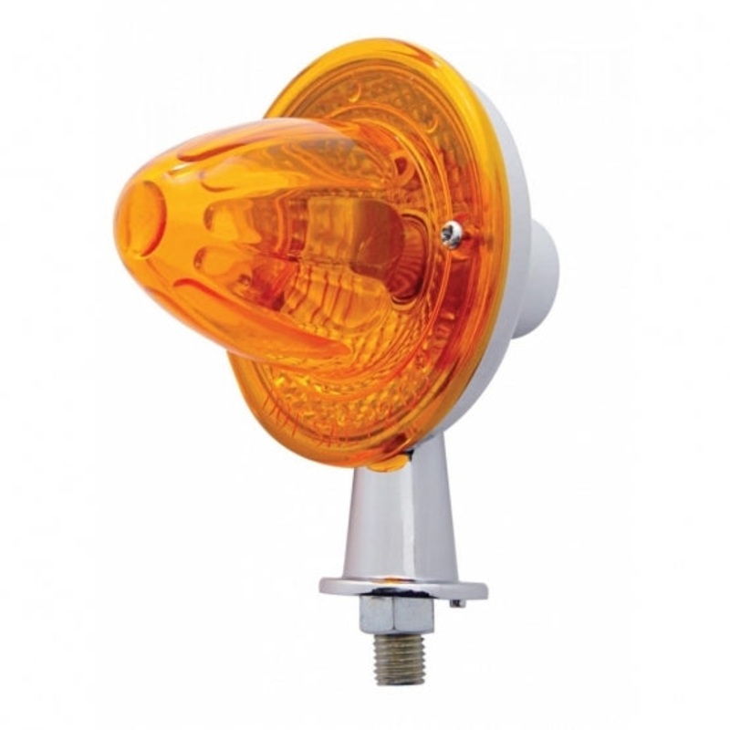 1 1/8 Arm Crystal Watermelon Honda Light w/ Double Contact – Amber Lens