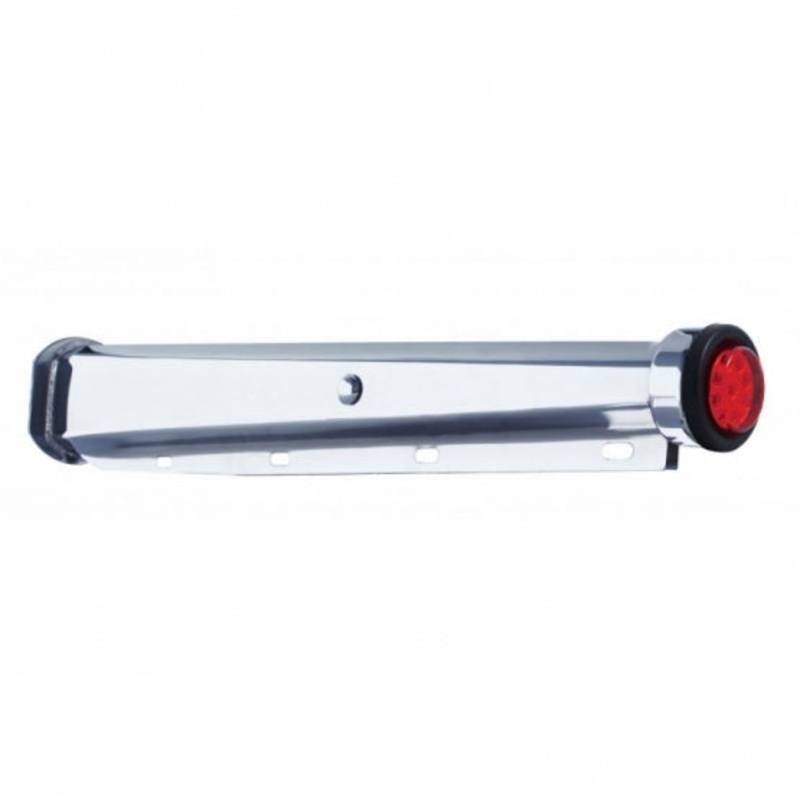 30 Heavy Duty Mud Flap Hanger w/ 9 LED Reflector End Cap & Grommet – Red LED/Red Lens