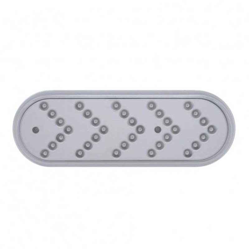 35 LED Reflector Oval Sequential Turn Signal Light – Amber LED/Clear Lens