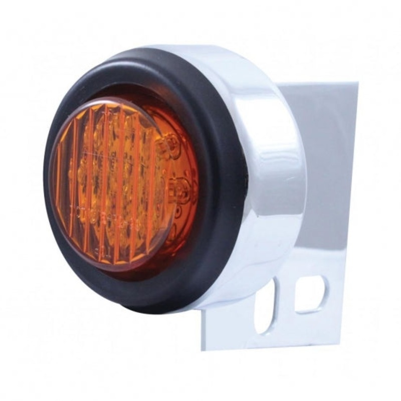 9 LED Mud Flap Hanger End Light w/ Grommet – Amber LED/Amber Lens