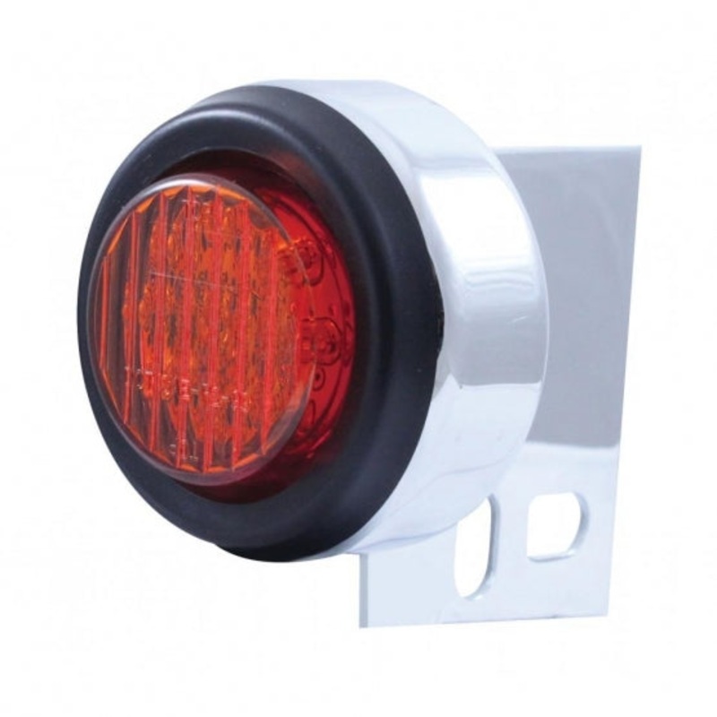 9 LED Mud Flap Hanger End Light w/ Grommet – Red LED/Red Lens