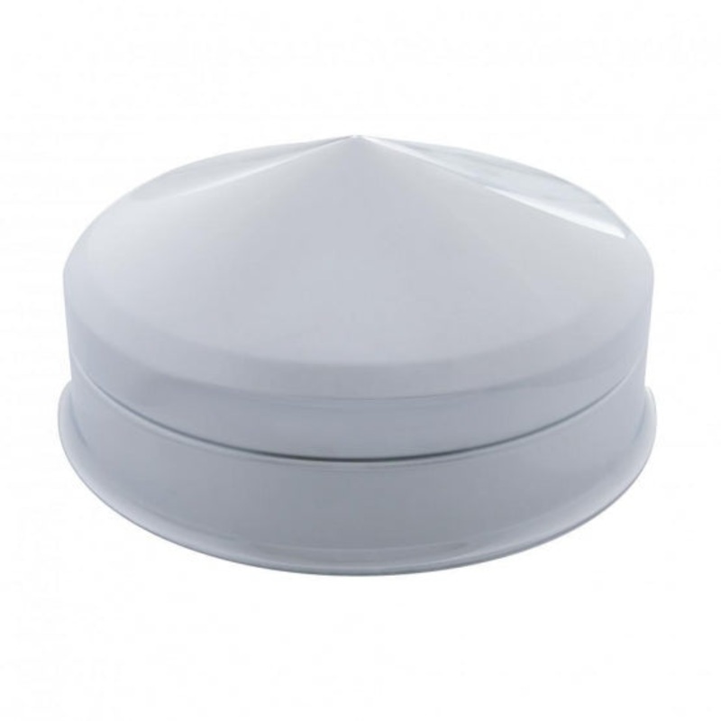 Chrome Pointed 2PC Front Axle/Hub Hat Only