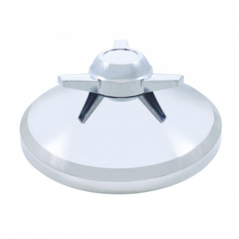 Chrome Rear Axle Cover Hub Cap w/ 3 Bar Spinner