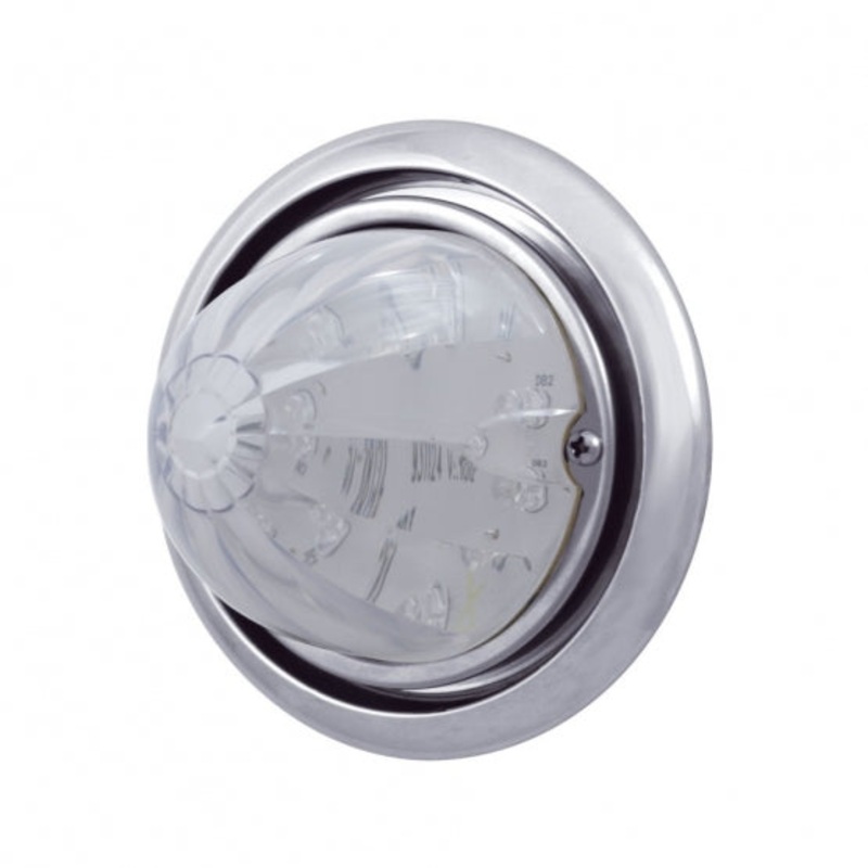 Freightliner Columbia Front Bumper Light w/ 17 LED Watermelon Light – Amber LED/Clear Lens