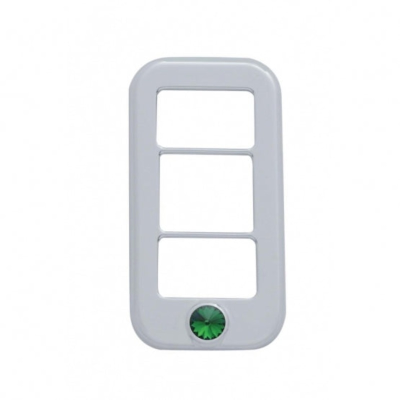 Freightliner Rocker Switch Cover w/ 3 Openings – Green Diamond (3 Pack)