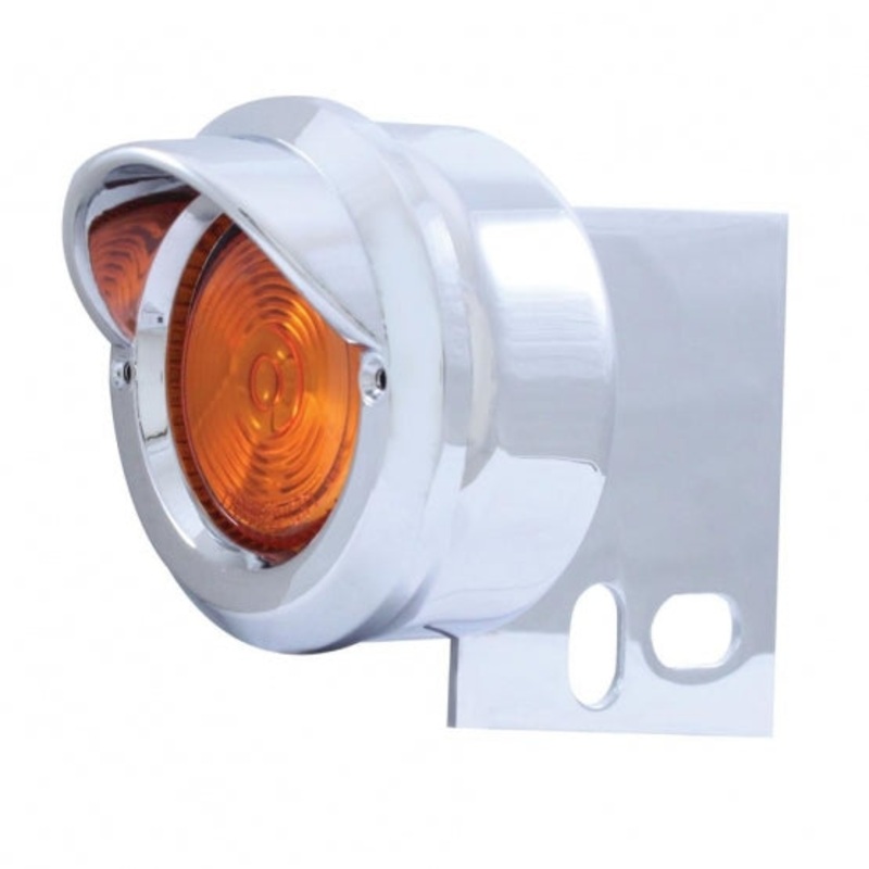 Mud Flap Hanger End Light w/ Visor – Amber