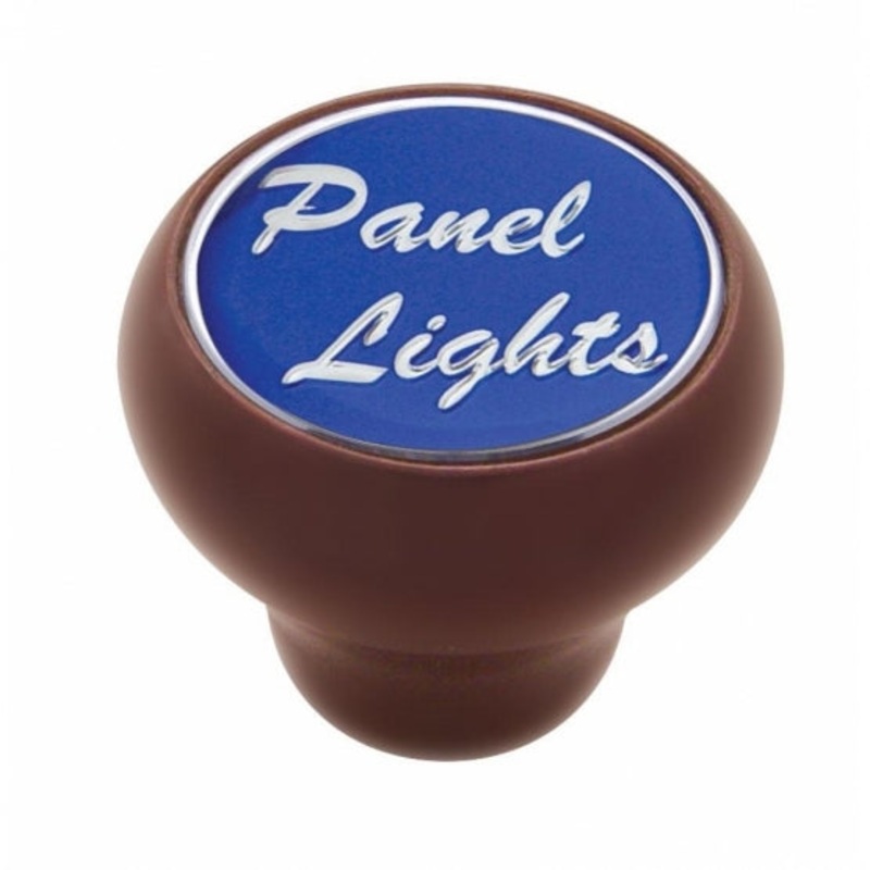 Panel Lights Wood Deluxe Dash Knob – Blue Glossy Sticker