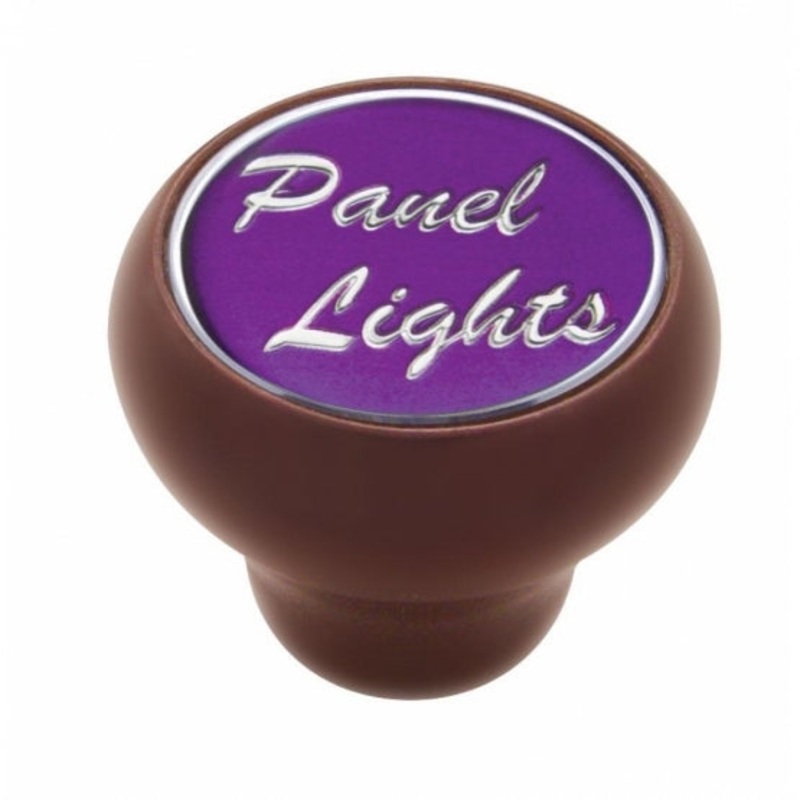 Panel Lights Wood Deluxe Dash Knob – Purple Glossy Sticker
