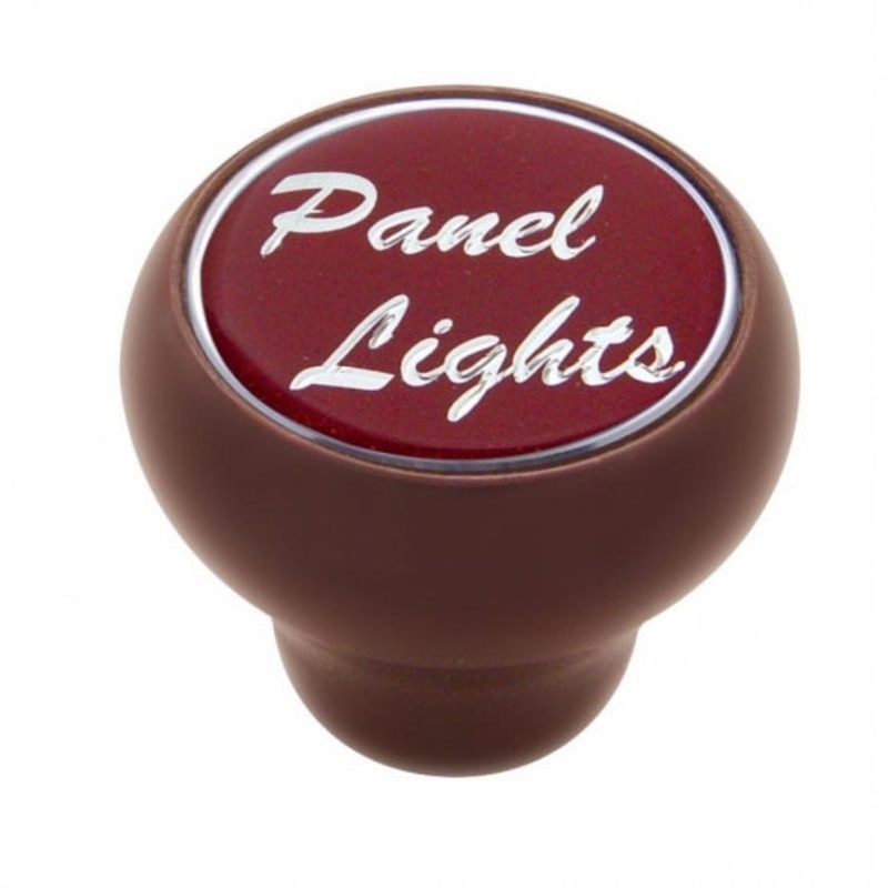 Panel Lights Wood Deluxe Dash Knob – Red Glossy Sticker