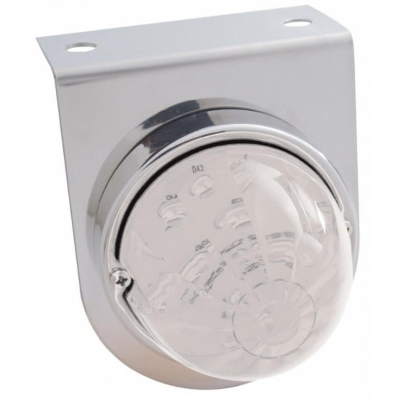 Stainless Light Bracket w/ 17 LED Dual Function Watermelon Lights – Red LED/Clear Lens