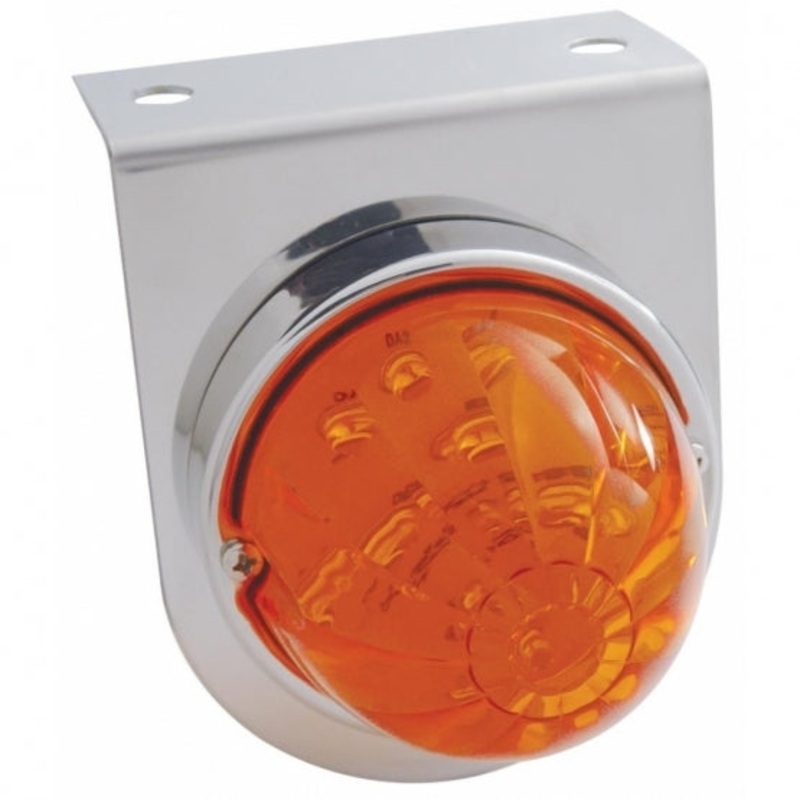Stainless Light Bracket w/ 17 LED Watermelon Light – Amber LED/Dark Amber Lens