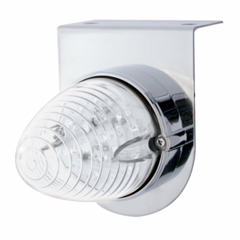 Stainless Light Bracket w/ 19 LED Beehive Light – Amber LED/Clear Lens