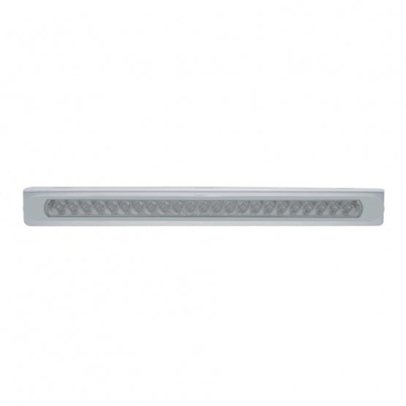 Stainless Light Bracket w/ 23 SMD LED 17 1/4 Light Bar & Bezel – Red LED/Clear Lens