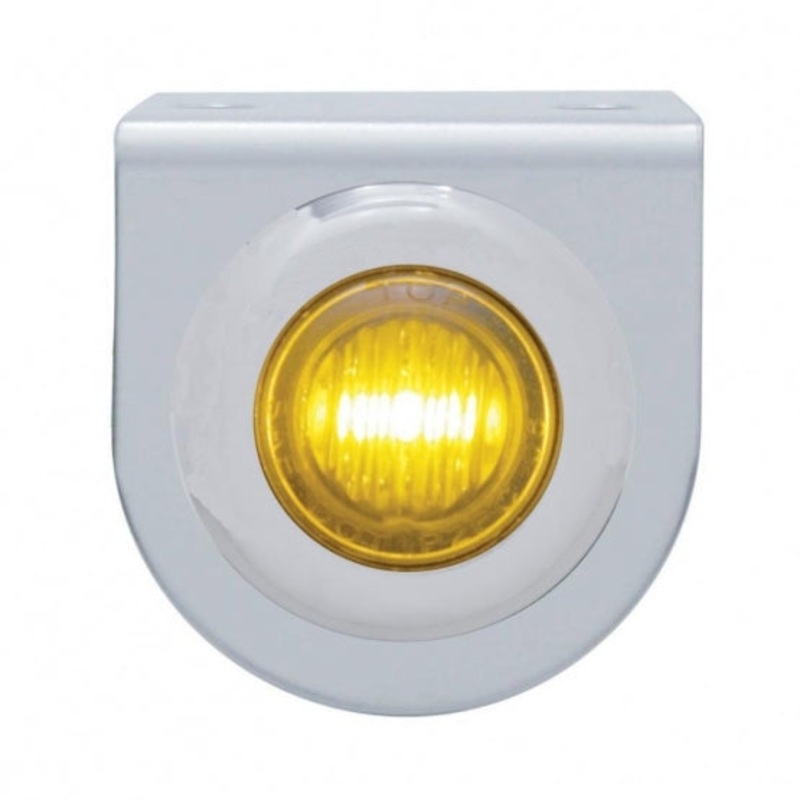 Stainless Light Bracket w/ 3 LED Mini Light – Amber LED/Amber Lens