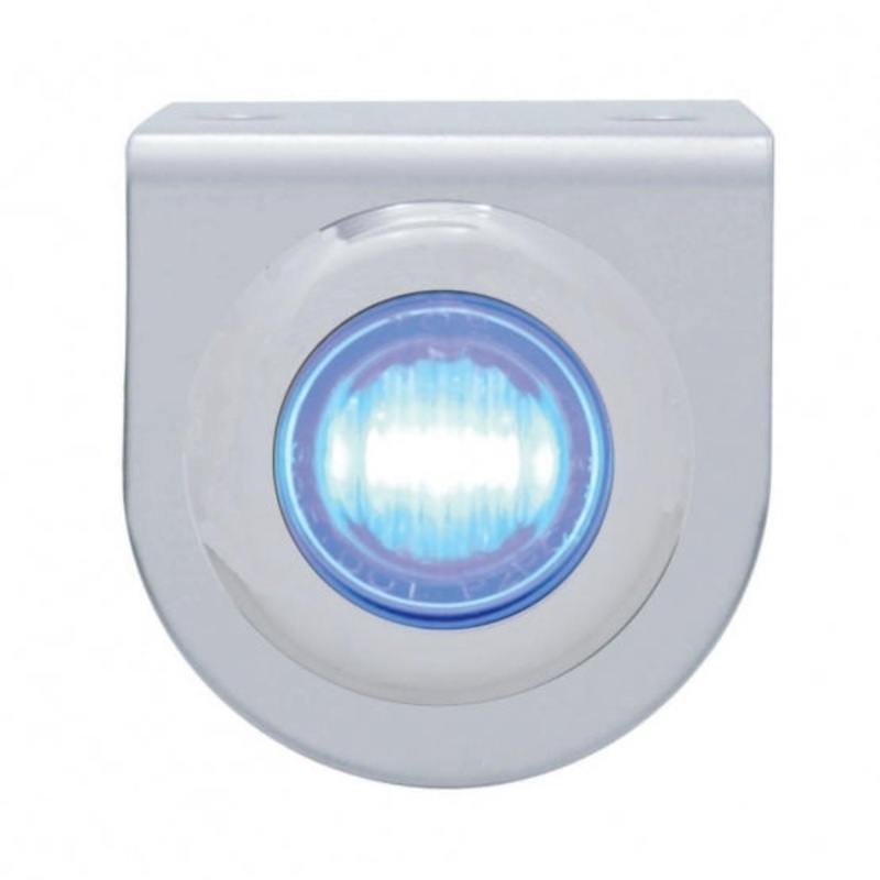 Stainless Light Bracket w/ 3 LED Mini Light – Blue LED/Clear Lens