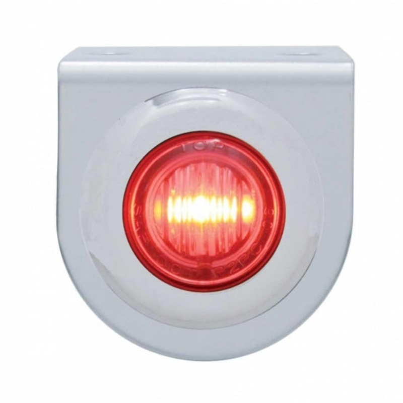Stainless Light Bracket w/ 3 LED Mini Light – Red LED/Red Lens