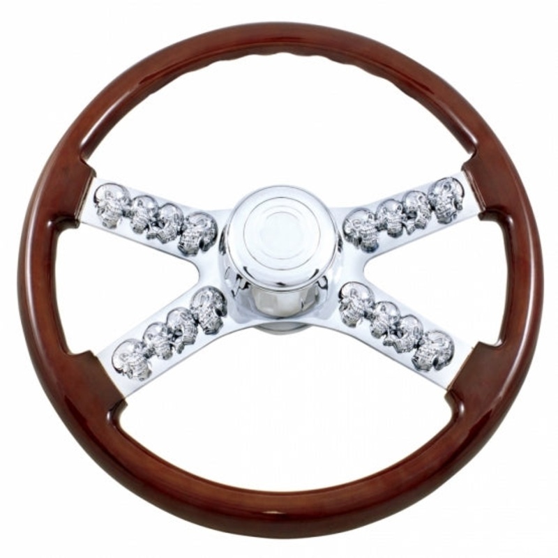 18 Skull Steering Wheel w/ Hub – Freightliner 1989-July 2006