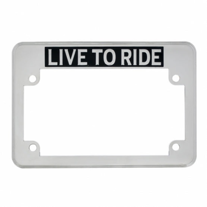 Live to Ride Motorcycle License Plate Frame