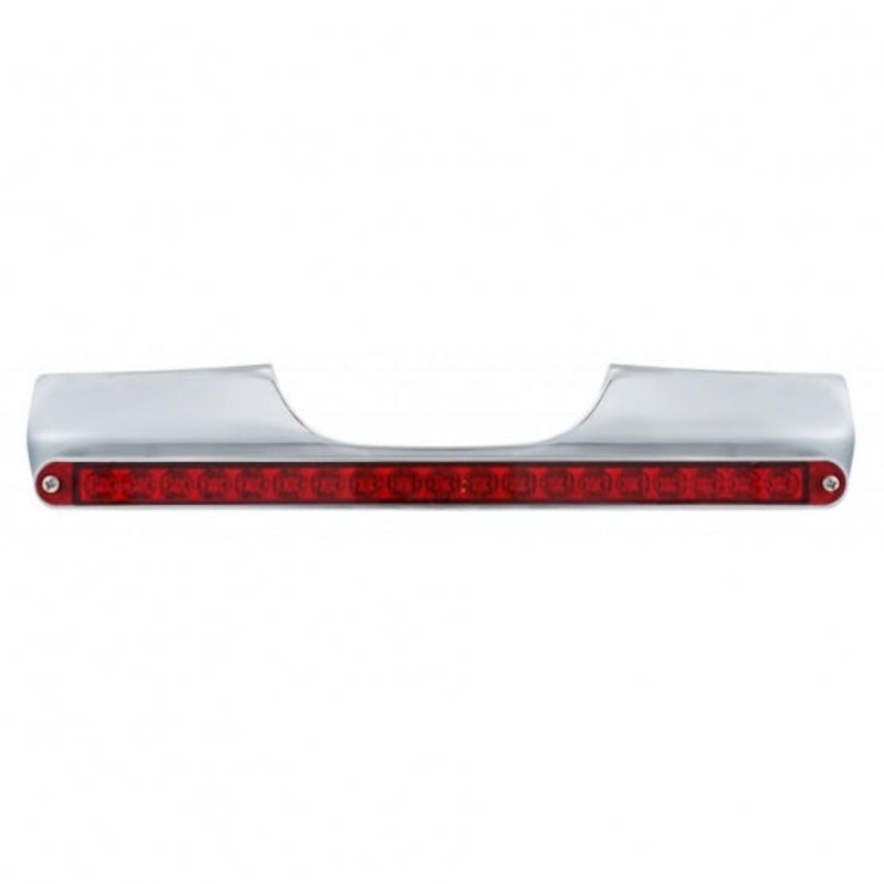 Motorcycle Rear Signal Light Bar w/19 LED 12 Light Bar – Red LED/Red Lens