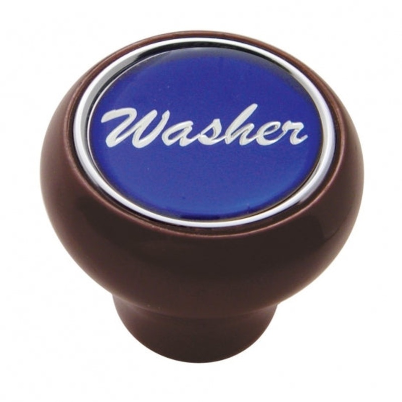 Washer Wood Deluxe Dash Knob – Blue Glossy Sticker