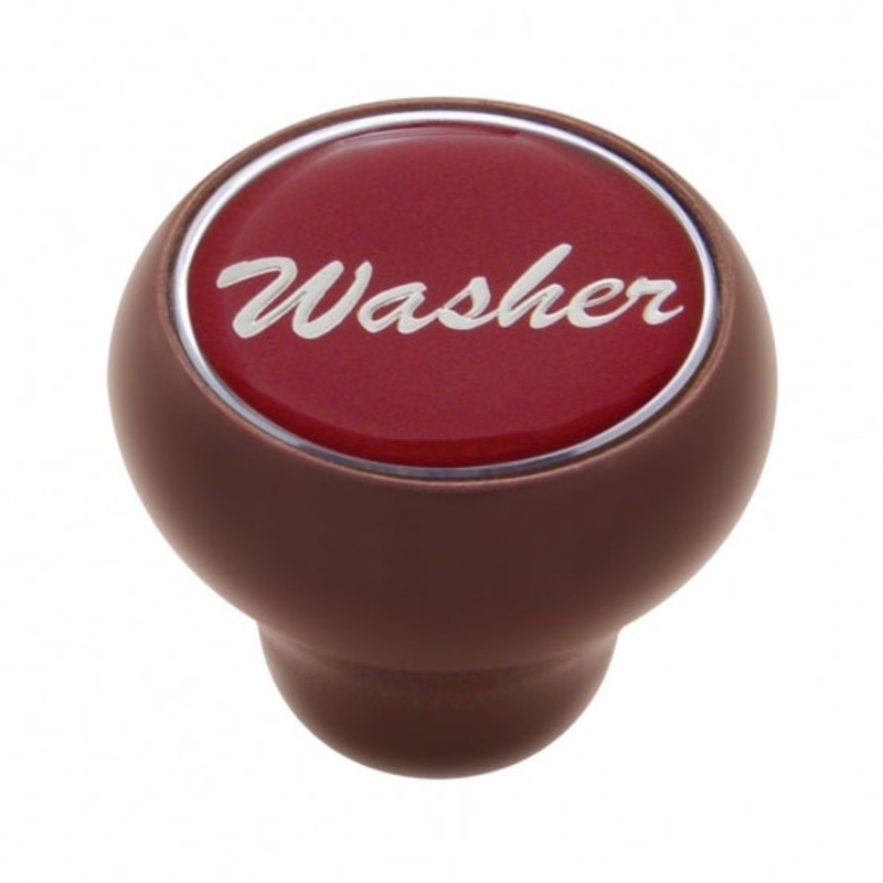 Washer Wood Deluxe Dash Knob – Red Glossy Sticker