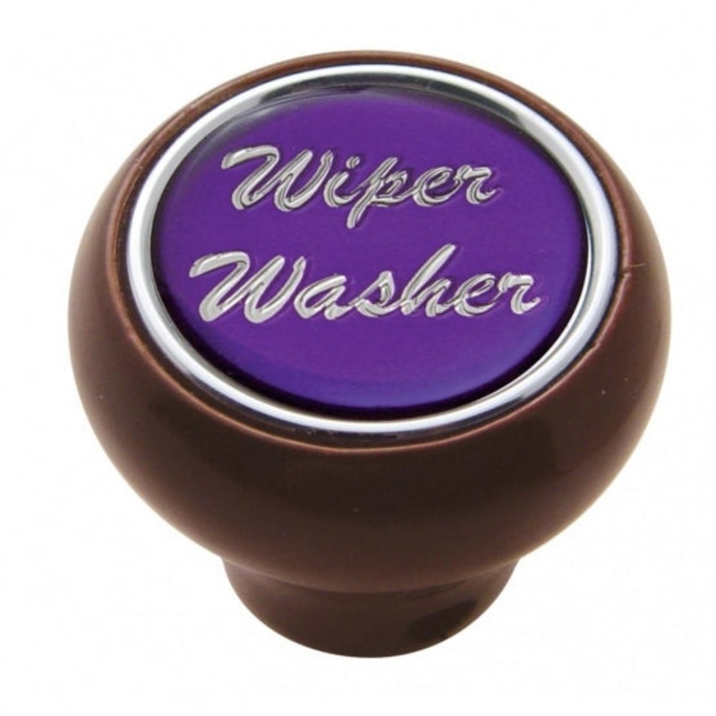Wiper/Washer Wood Deluxe Dash Knob – Purple Glossy Sticker
