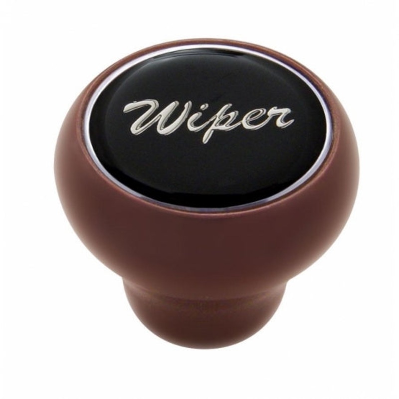 Wiper Wood Deluxe Dash Knob – Black Glossy Sticker