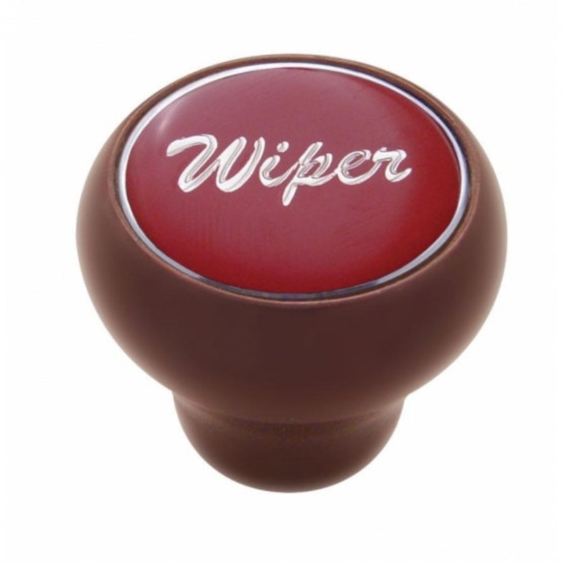 Wiper Wood Deluxe Dash Knob – Red Glossy Sticker