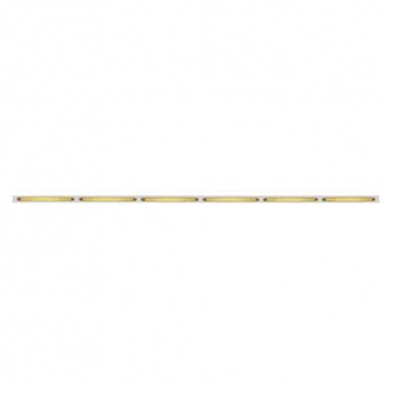79 1/2 Stainless Bumper Light Bracket w/ Six 19 LED 12 Light Bars – Amber LED/Amber Lens