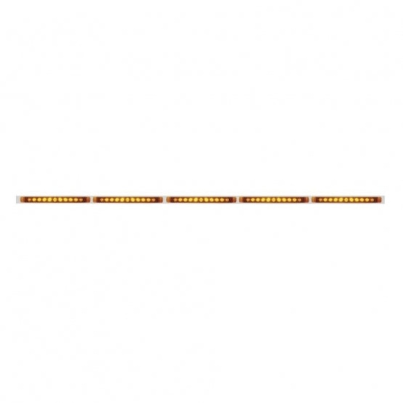 94 Stainless Light Bracket w/ Five 11 LED 17 Light Bars – Amber LED/Amber Lens