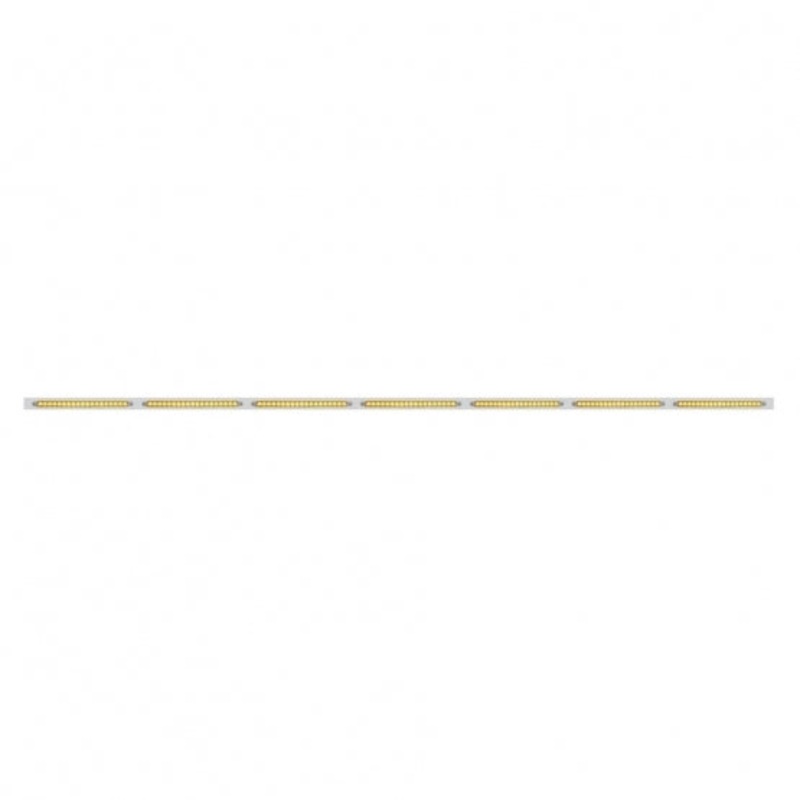 94 Stainless Steel Light Bracket w/ Seven 19 LED 12 Reflector Light Bars – Amber LED/Clear Lens