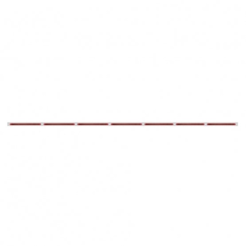 94 Stainless Steel Light Bracket w/ Seven 19 LED 12 Reflector Light Bars – Red LED/Red Lens