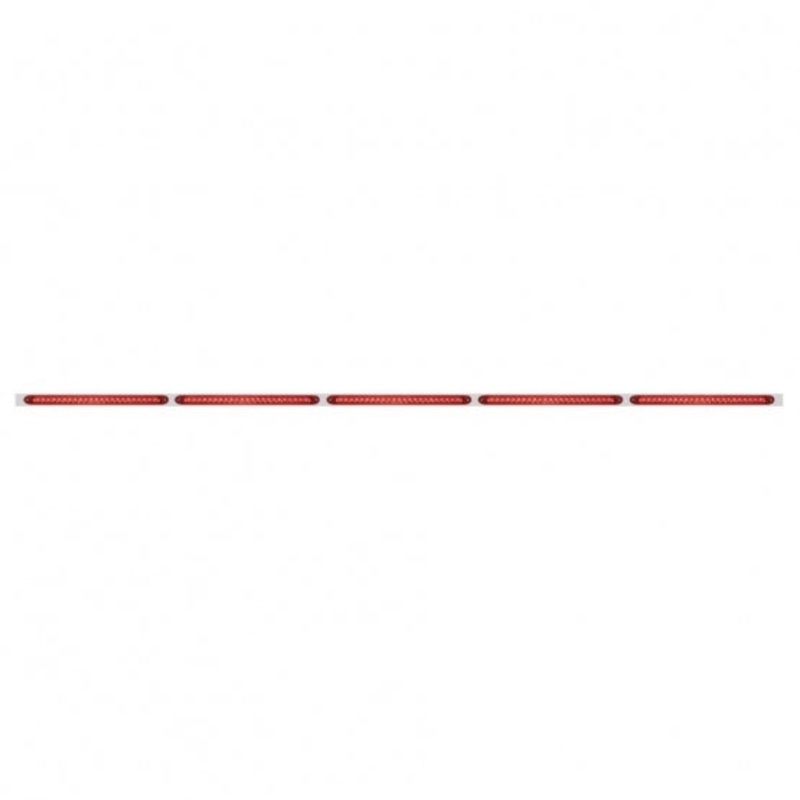 94 Stainless Steel Light Bracket With Five 23 SMD LED 17 1/4 Light Bar – Red LED/Red Lens