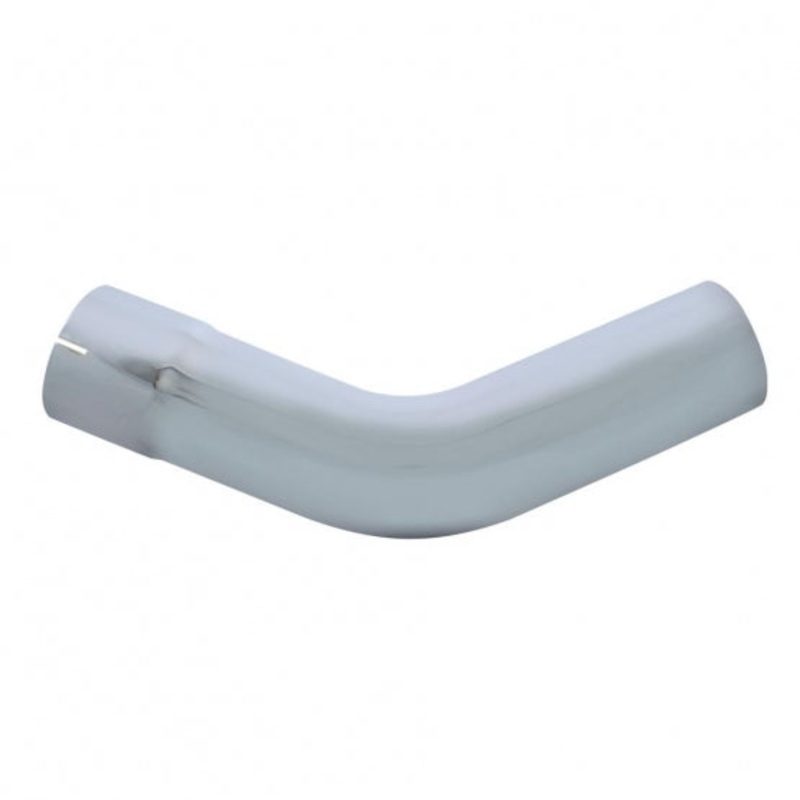 Chrome 45 Degree Exhaust Expanded Elbow, 5 I.D. to 5 O.D. – 12 x 12