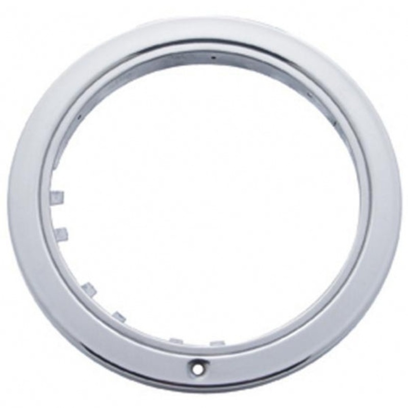 Stainless Bullet Headlight Bezel w/ Turn Signal Cutout