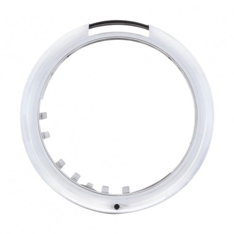 Stainless Steel Classic Headlight Bezel w/ LED Turn Signal Cutout
