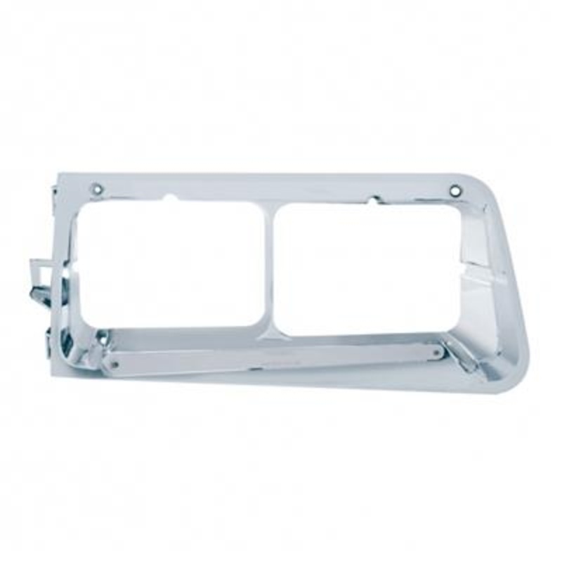 14 LED Headlight Bezel For 1989-2009 Freightliner FLD – Passenger – Amber LED/Chrome Lens