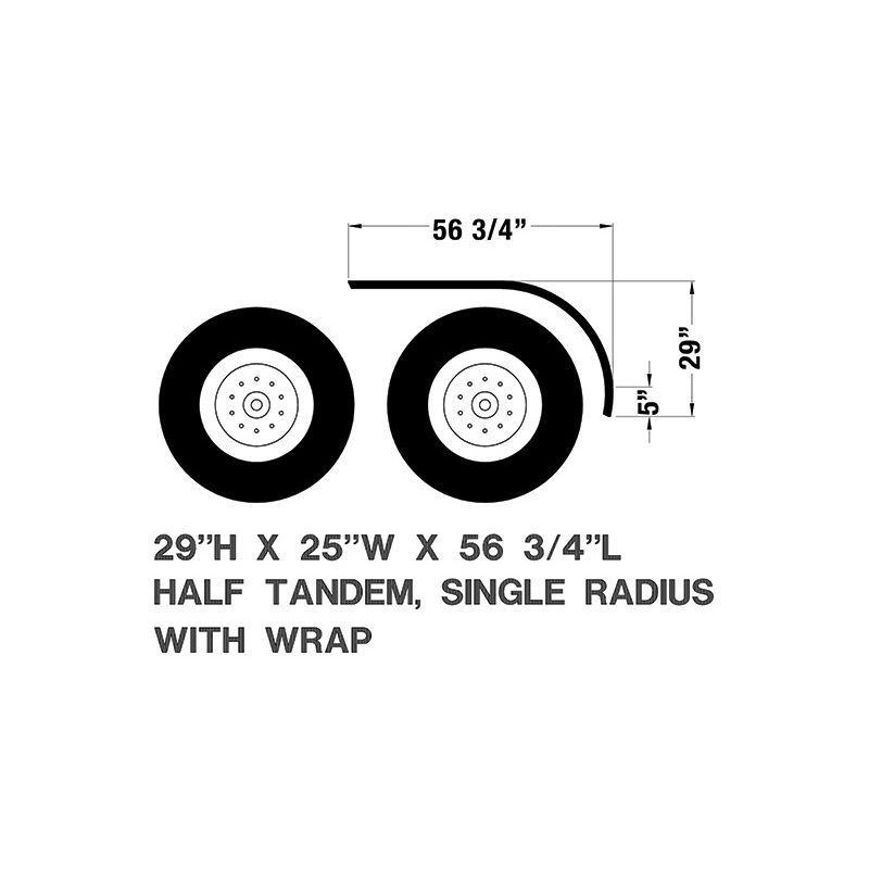 AL 56 3/4 Half Fender|Universal|See Description|Aluminum