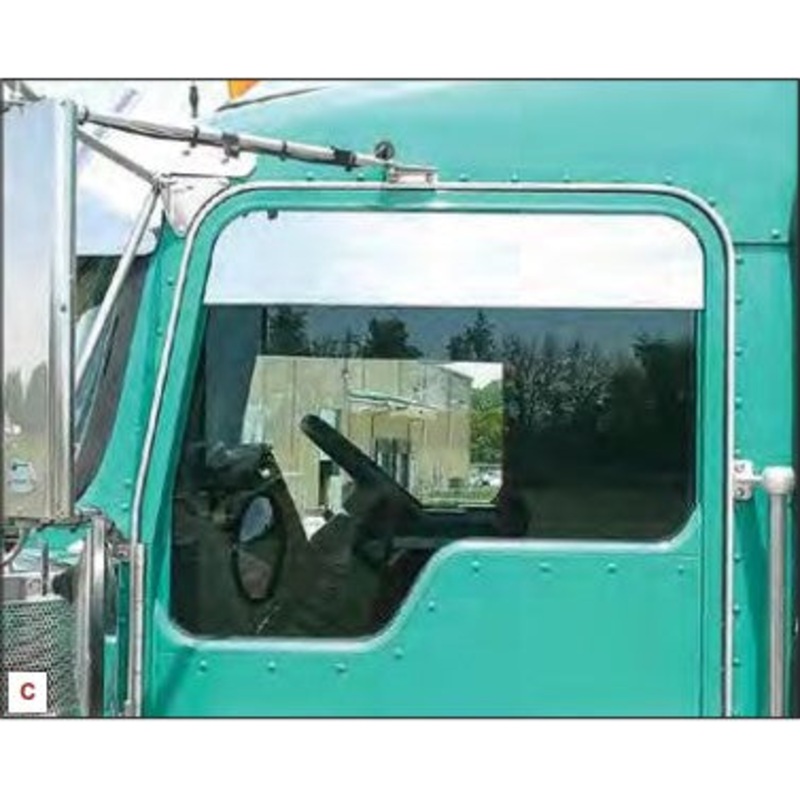 Kenworth Top Of Door Trim 6 (Chop Look) Daylight Door Polished Finish