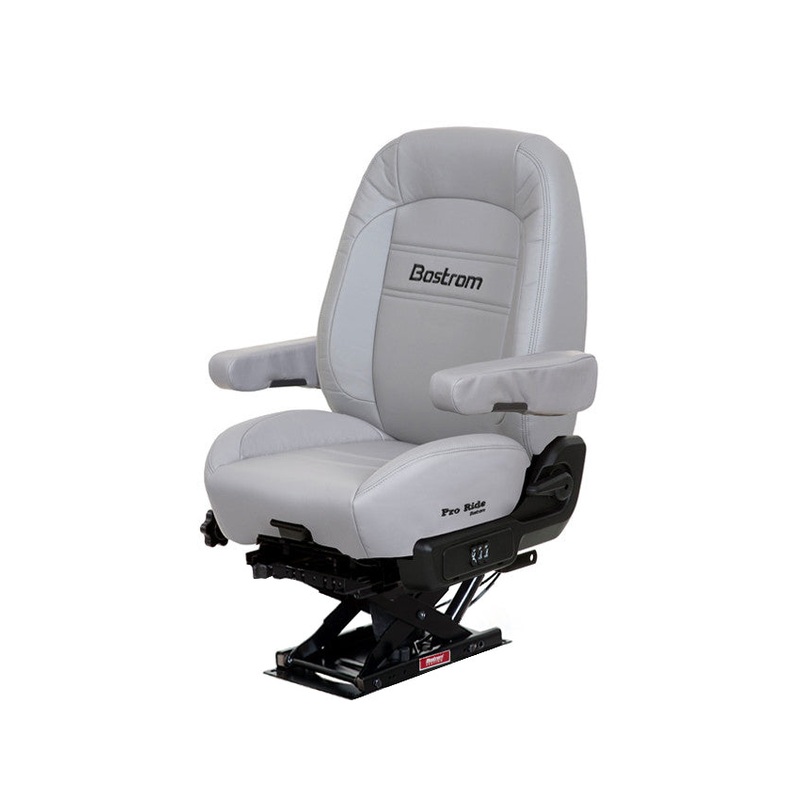 Bostrom Pro Ride, Lo Pro, Mid Back, Gray Leather
